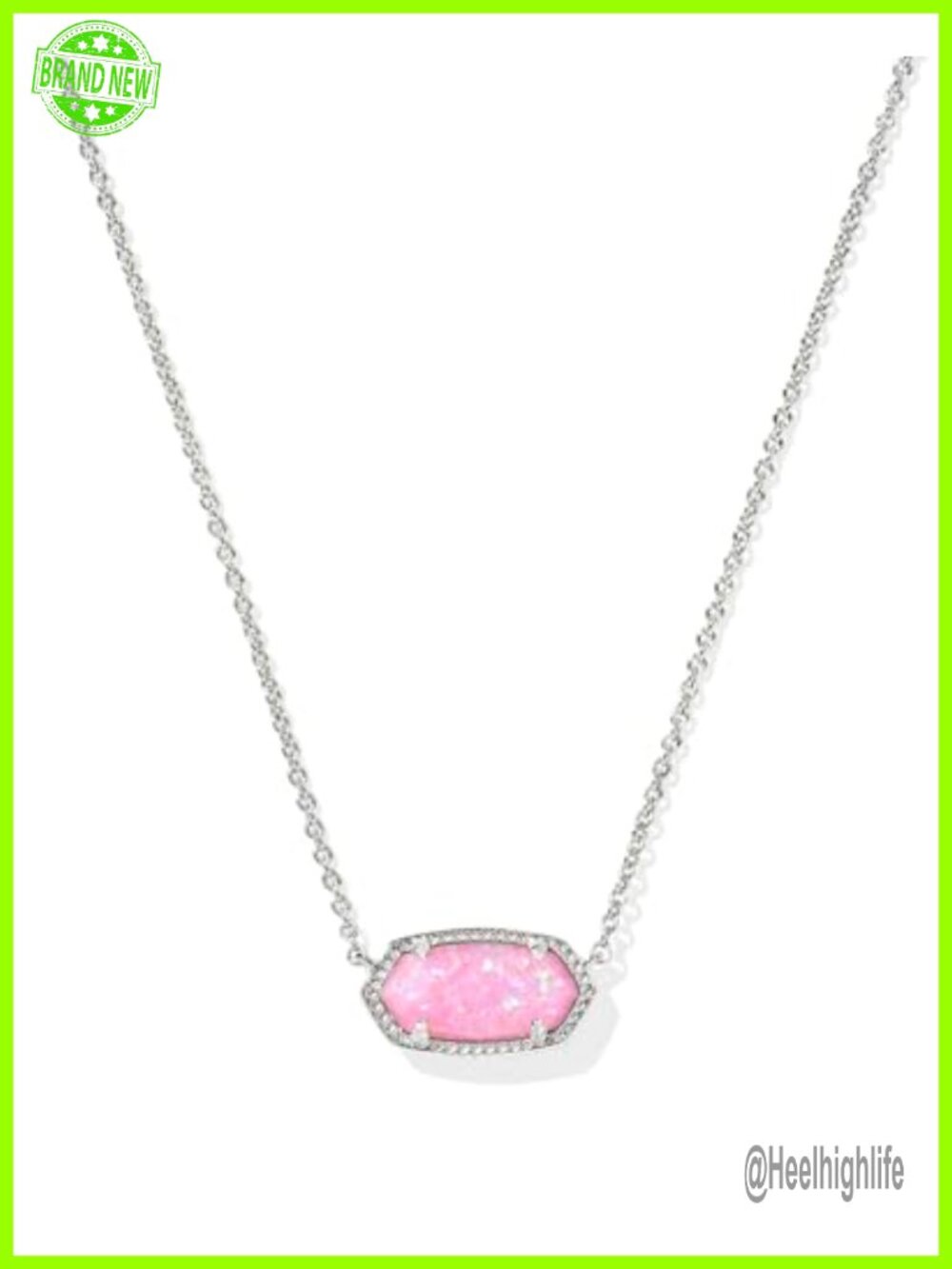 14k Gold-Plated Opal Pendant Necklace with 15in Chain and 2in Extender